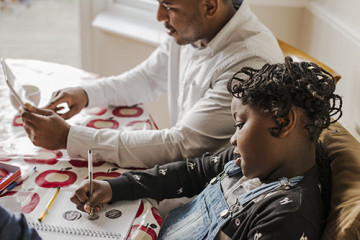 Dad and daughter homework