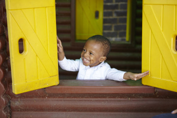 In the playhouse!