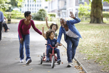 Family fun on go cart