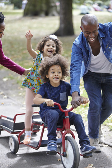 Family fun on go cart