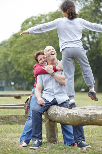 Mum, dad and daughter – balancing act!