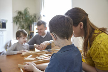 Playing with mum and dad