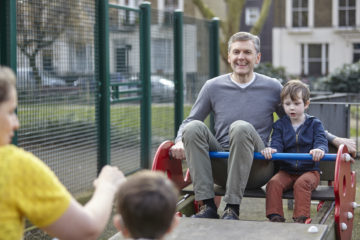 Family in park