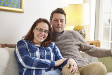 Couple sitting together