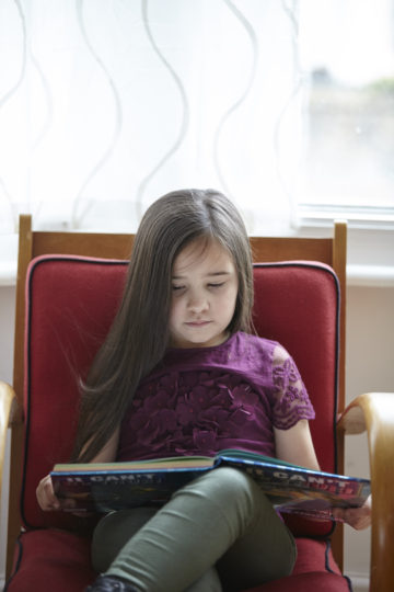 Girl reading a book