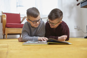 Twins reading