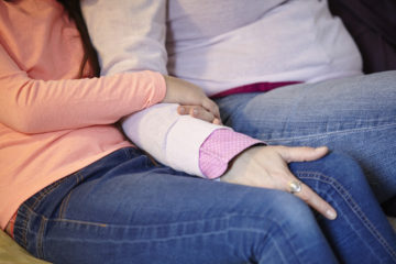 Mum and daughter snuggle up