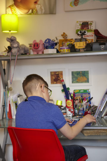 Boy at desk