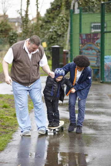 First time on the skateboard