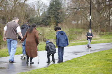 Playing in the park