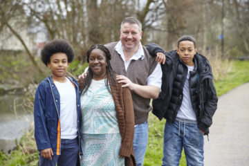 Portrait of family in the park