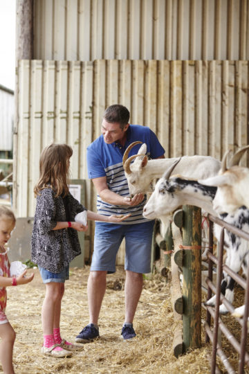 Family at farm