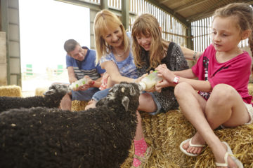 Family at farm