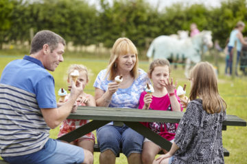 Family with ice cream