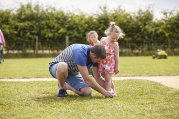 Father and daughters