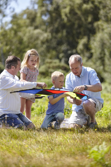 Playing with kite