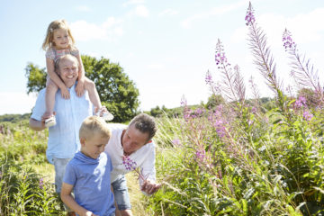 Family and flowers