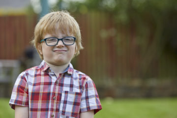 Boy making a funny face