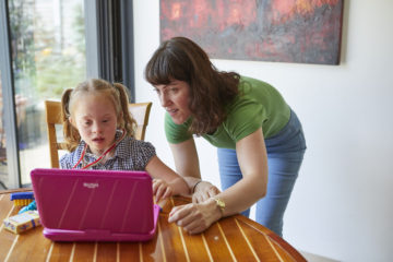 Playing on the computer