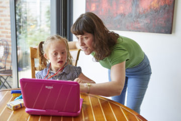 Playing on the computer