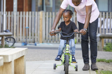 Learning to ride a bike