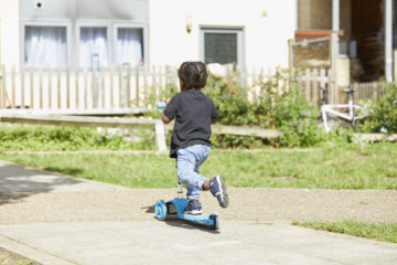 Riding my scooter