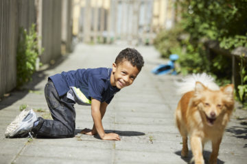 Boy with dog