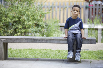 Boy on a bench