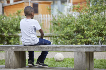 Boy on a bench