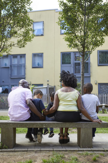 Family on the bench