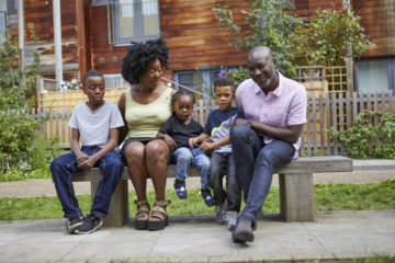 Family on the bench