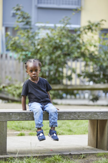 Sitting on the bench